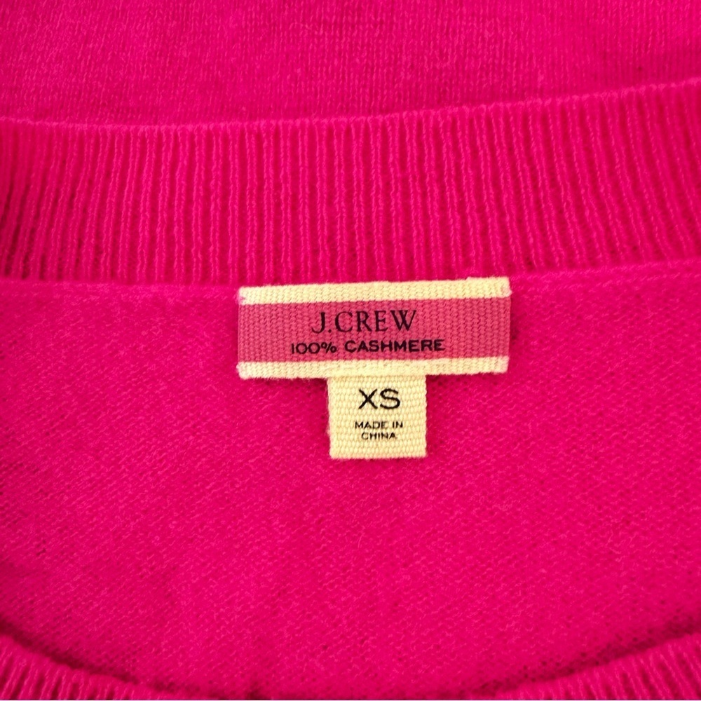 J.Crew Pink 100% Cashmere Crew Neck Sweater Size XS 23088 - Picture 4 of 8